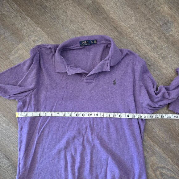 Polo Ralph Lauren Women XL Purple Long-Sleeve Polo Shirt 100% Cotton Classic Fit - Picture 9 of 9